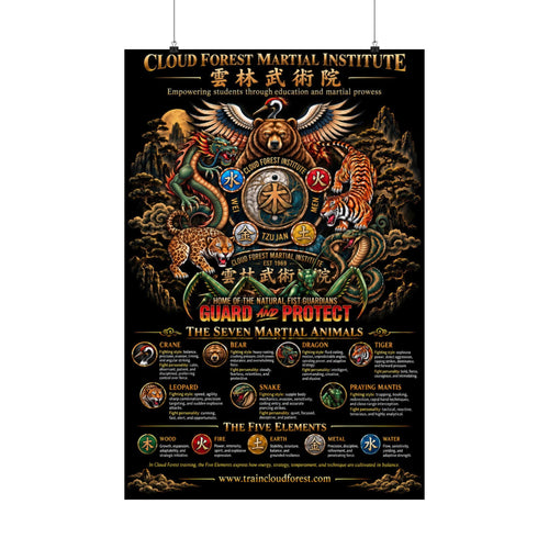 Seven Animals, One Path: Cloud Forest Guardians Poster (24x36)